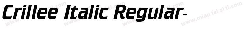 Crillee Italic Regular字体转换